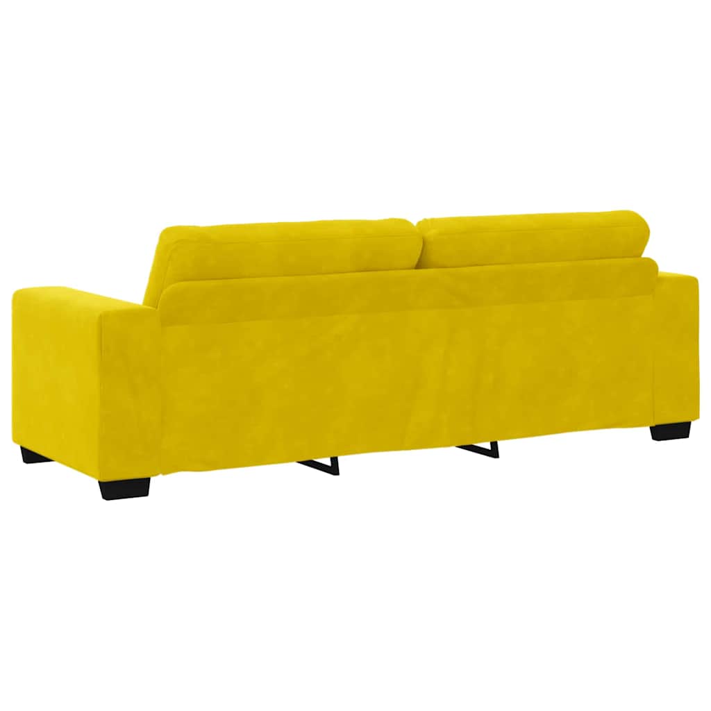 Sofa Set 2 pcs Gelb 221 x 78 x 80 cm Samt