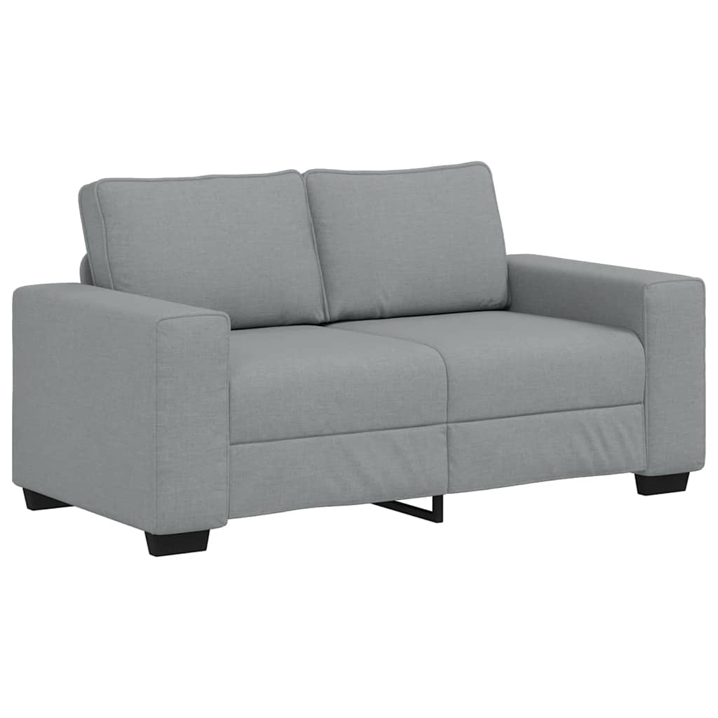 Ensemble de canapé 2 pièces avec coussins en tissu gris clair