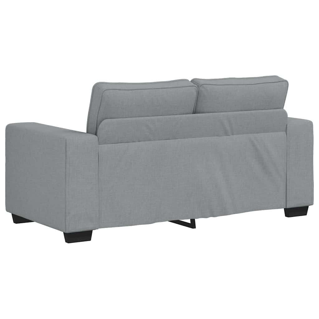 Ensemble de canapé 2 pièces avec coussins en tissu gris clair