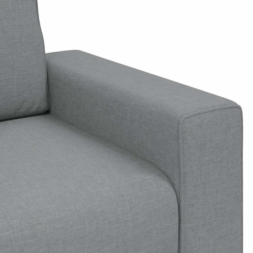 Ensemble de canapé 2 pièces avec coussins en tissu gris clair