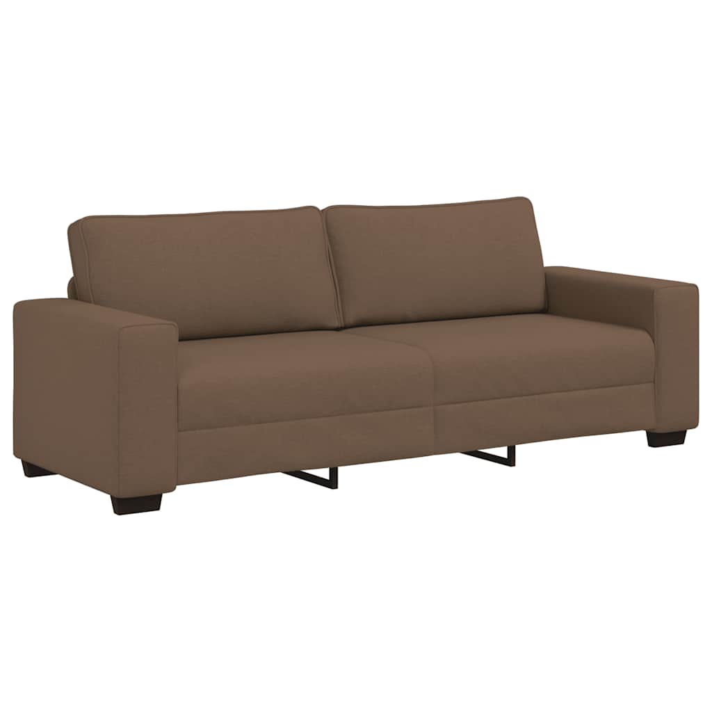 Ensemble de canapé 2 pièces avec coussins en tissu marron