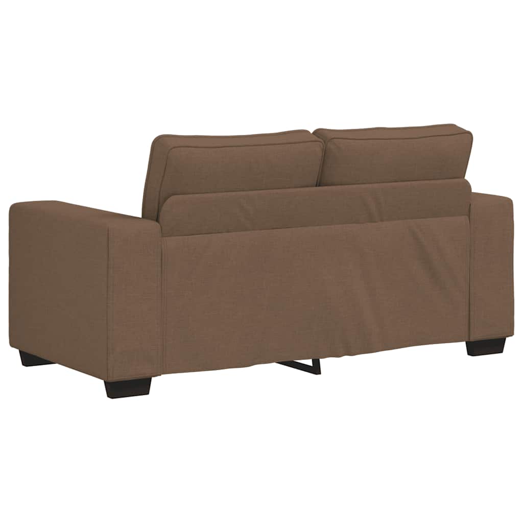 Ensemble de canapé 2 pièces avec coussins en tissu marron