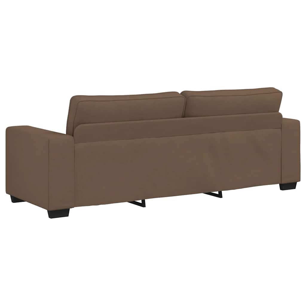 Ensemble de canapé 2 pièces avec coussins en tissu marron