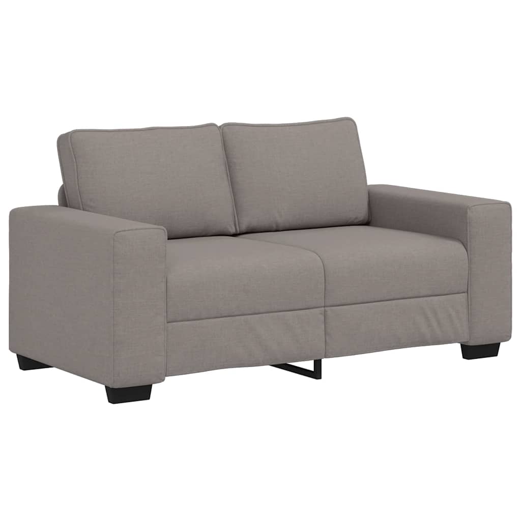 Ensemble de canapé 2 pièces avec coussins en tissu taupe
