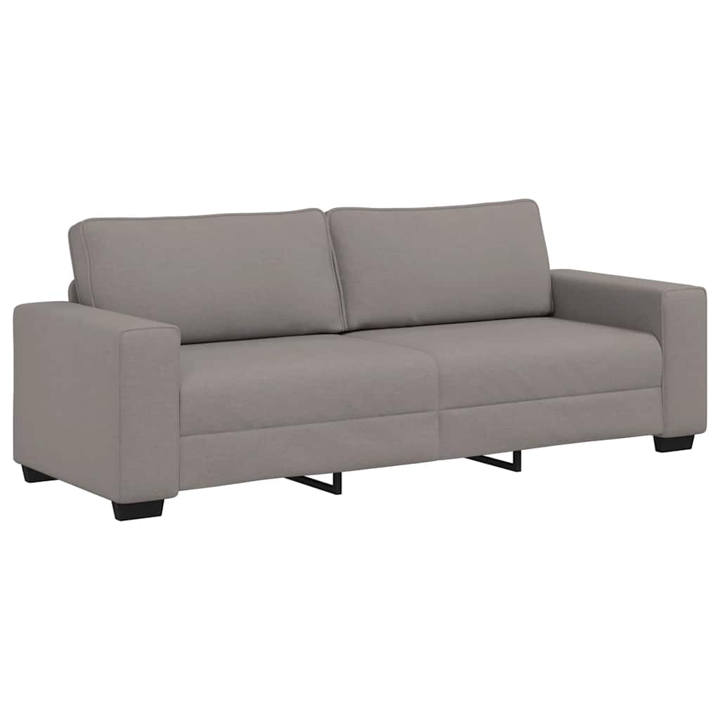 Ensemble de canapé 2 pièces avec coussins en tissu taupe