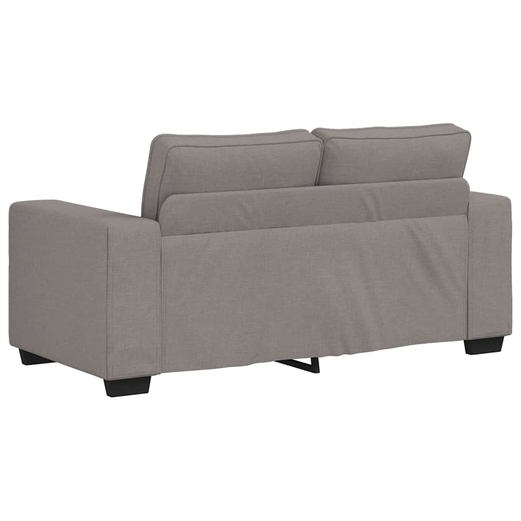 Ensemble de canapé 2 pièces avec coussins en tissu taupe