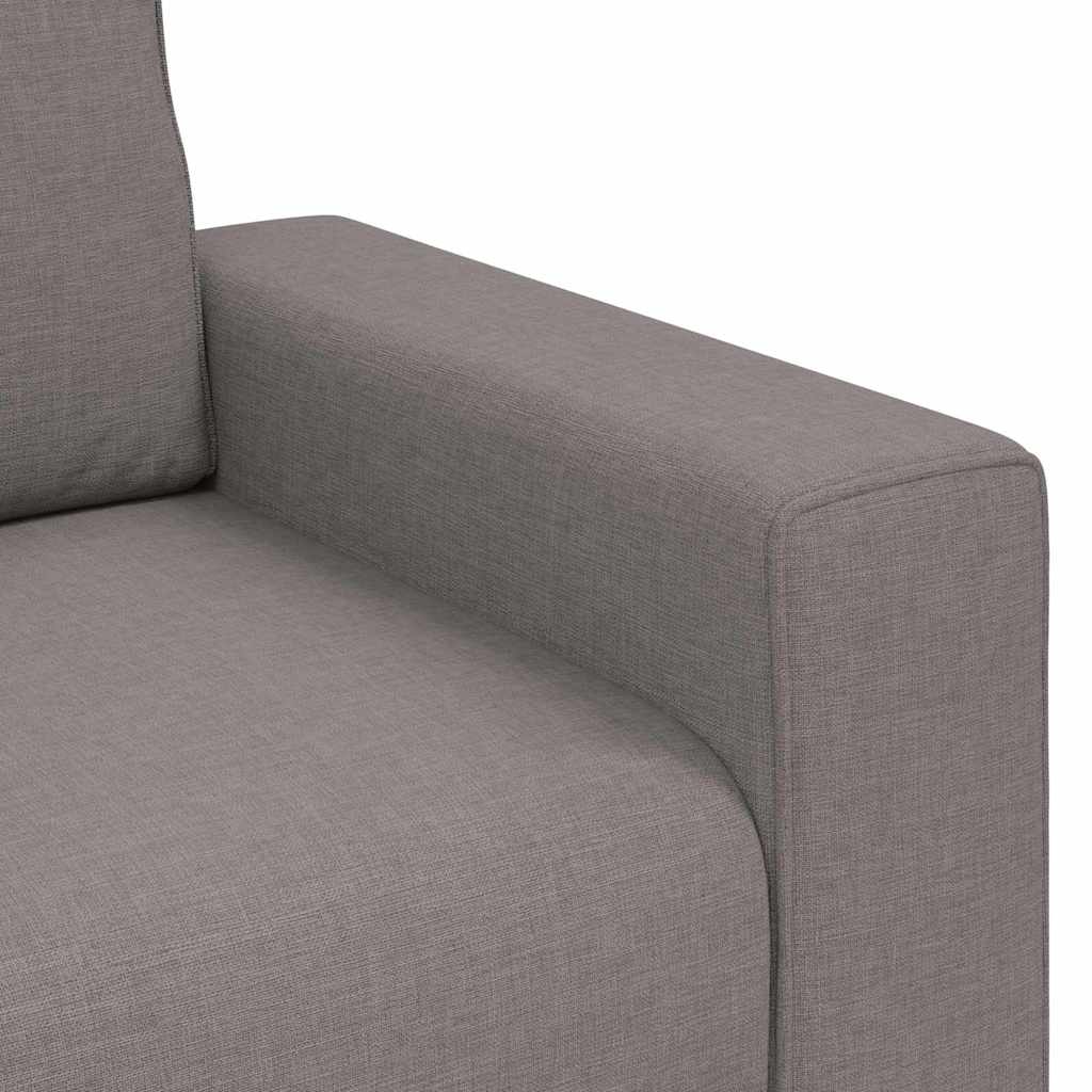 Ensemble de canapé 2 pièces avec coussins en tissu taupe