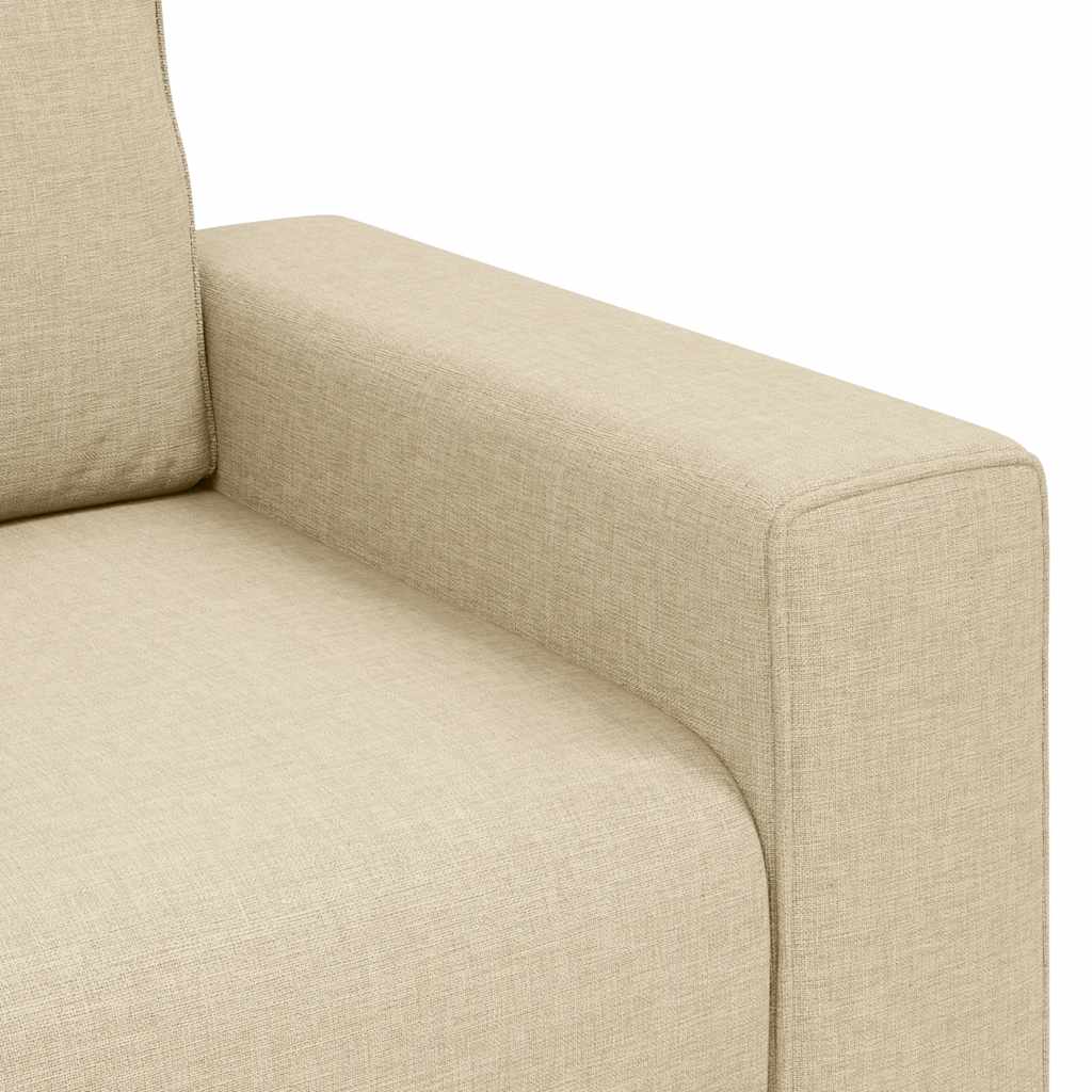 Ensemble de canapé 2 pièces avec coussins en tissu crème