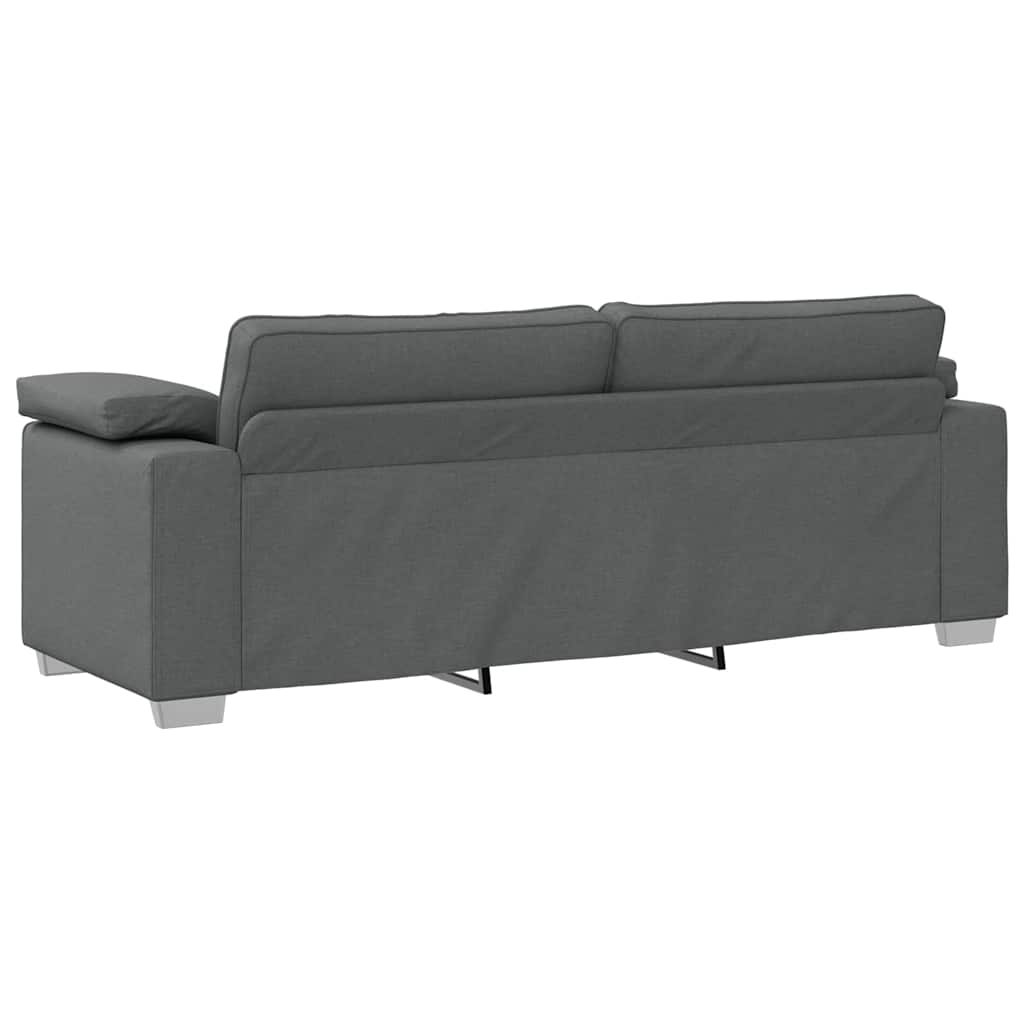 Sofa Set 2 pcs Dunkelgrau 219 x 77 x 82 cm Stoff