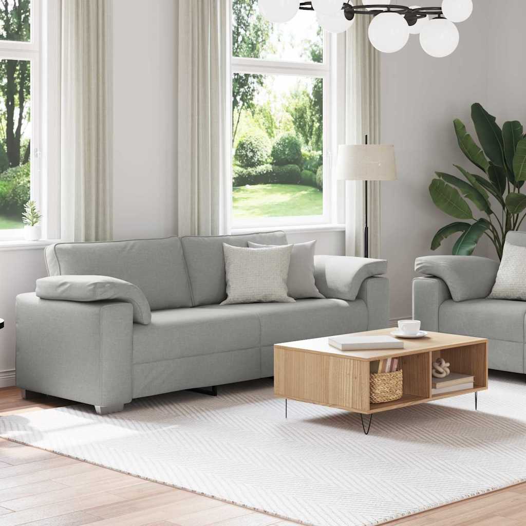Sofa Set 2 pcs Wolken-Grau 219 x 77 x 82 cm Stoff