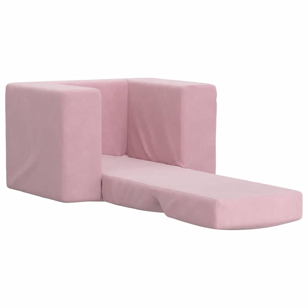Schlafsofa für Kinder Rosa Weicher Plüsch
