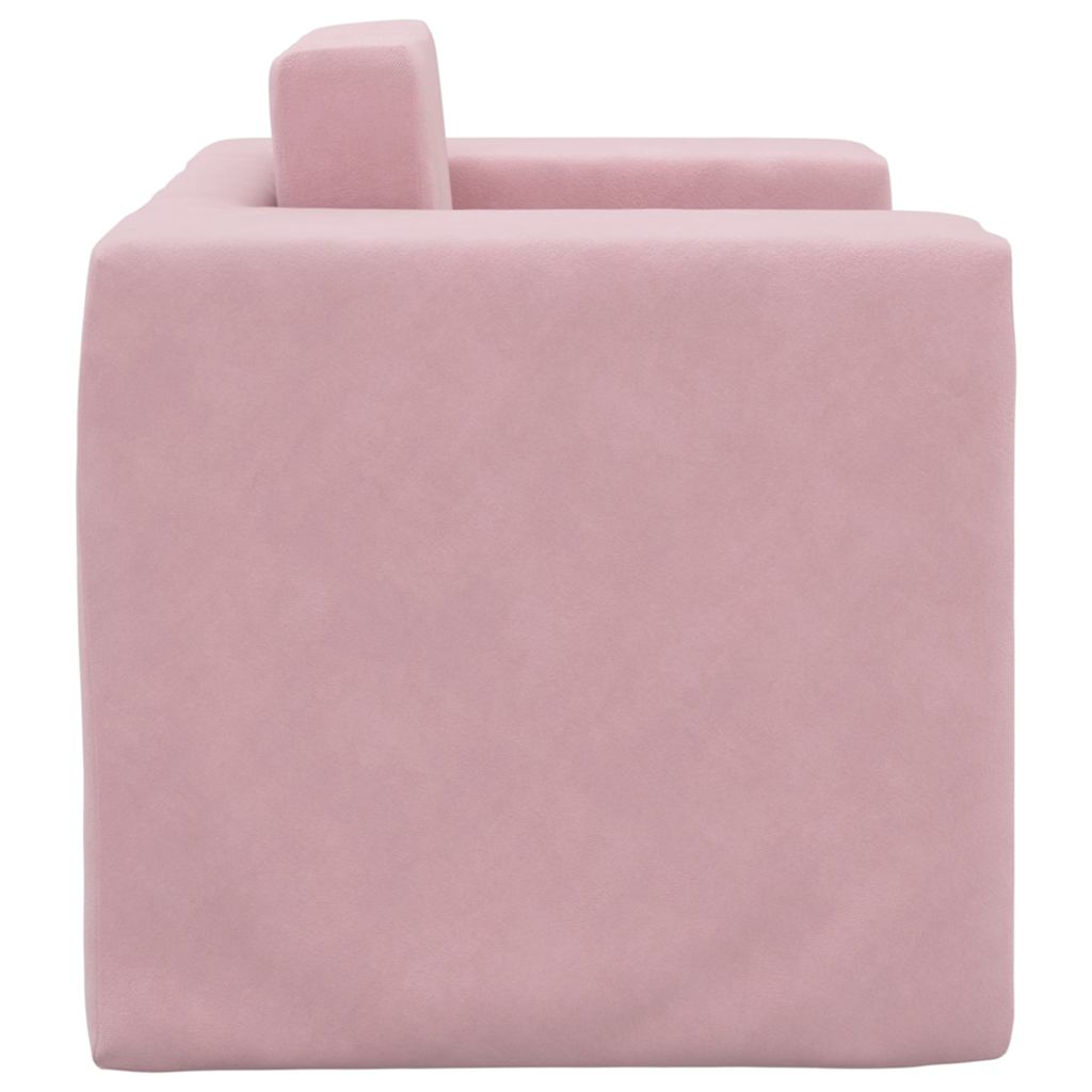 Schlafsofa für Kinder Rosa Weicher Plüsch
