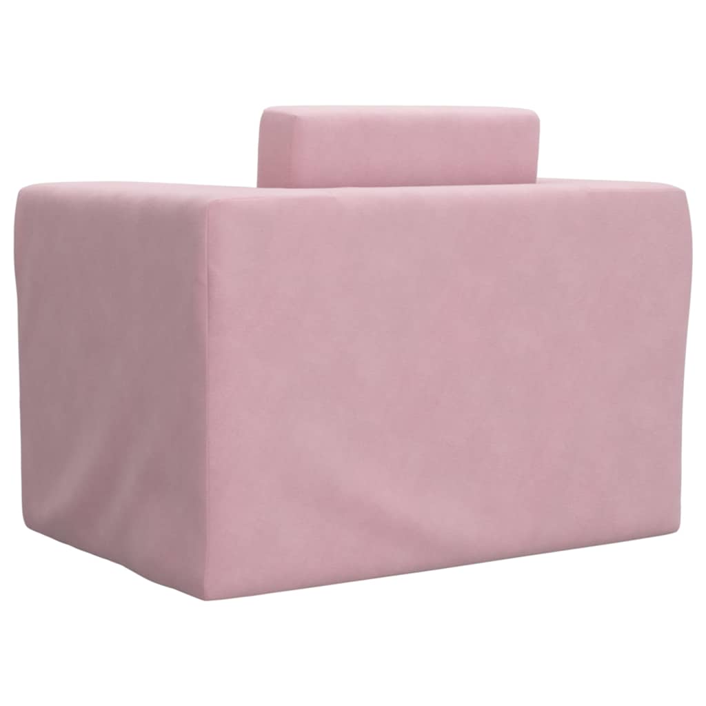 Schlafsofa für Kinder Rosa Weicher Plüsch