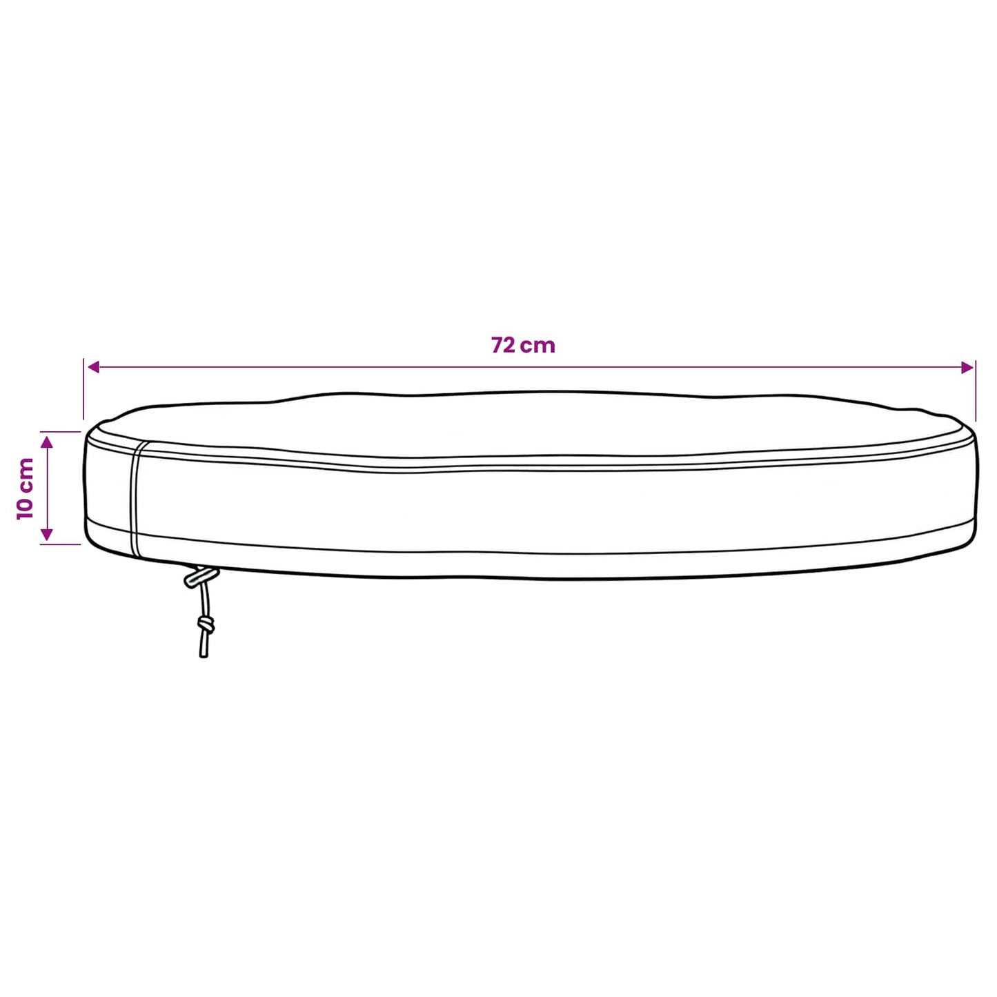 Abdeckung für den Tisch im Freien 72 x 72 x 10 cm