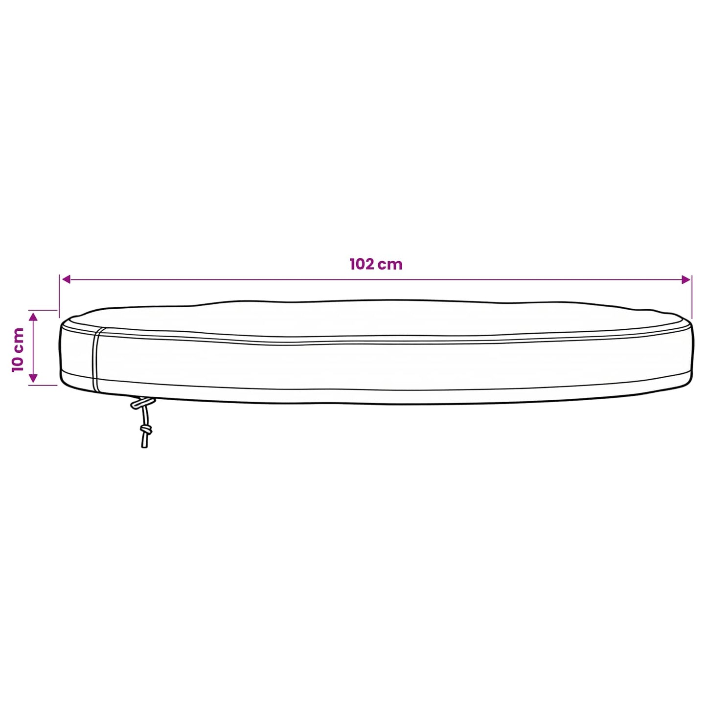 Abdeckung für den Tisch im Freien 102 x 102 x 10 cm