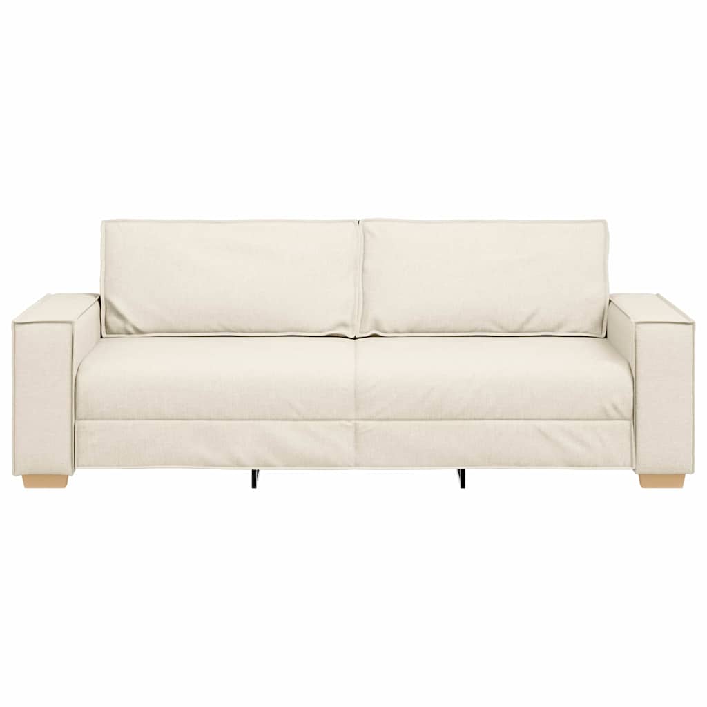 Sofa Stuhl mit Kissen mit Kissen Beige 220 x 78 x 84 cm Leinen