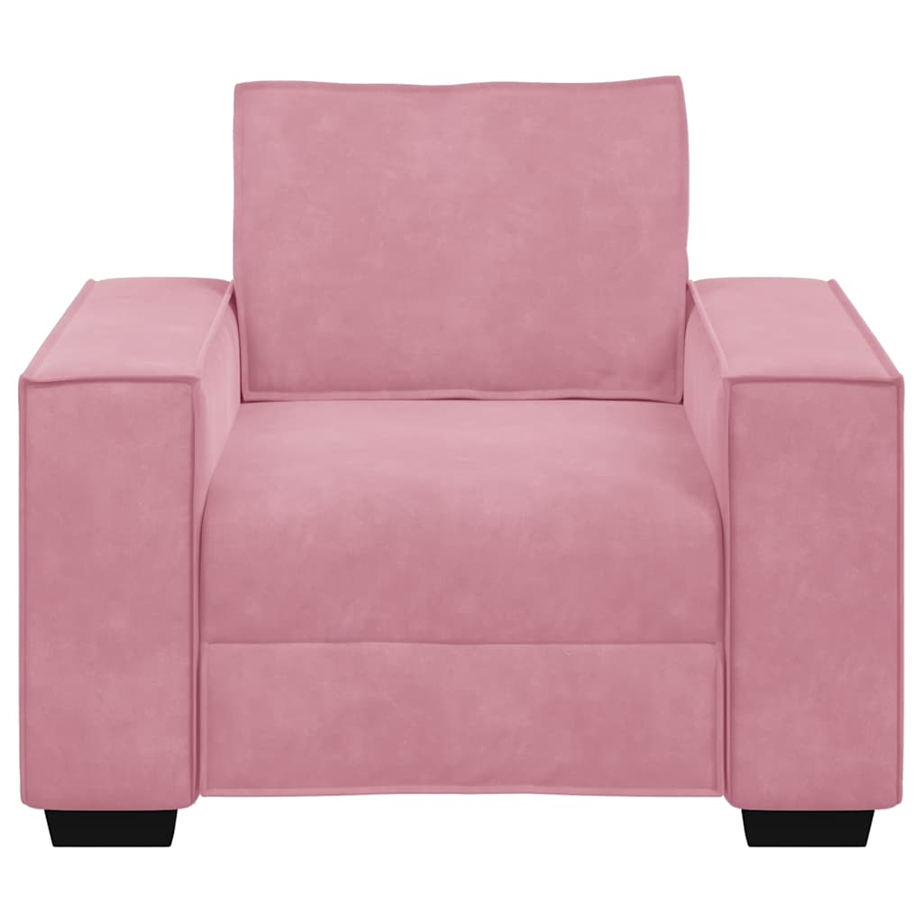 Fauteuil rose 60 cm velours