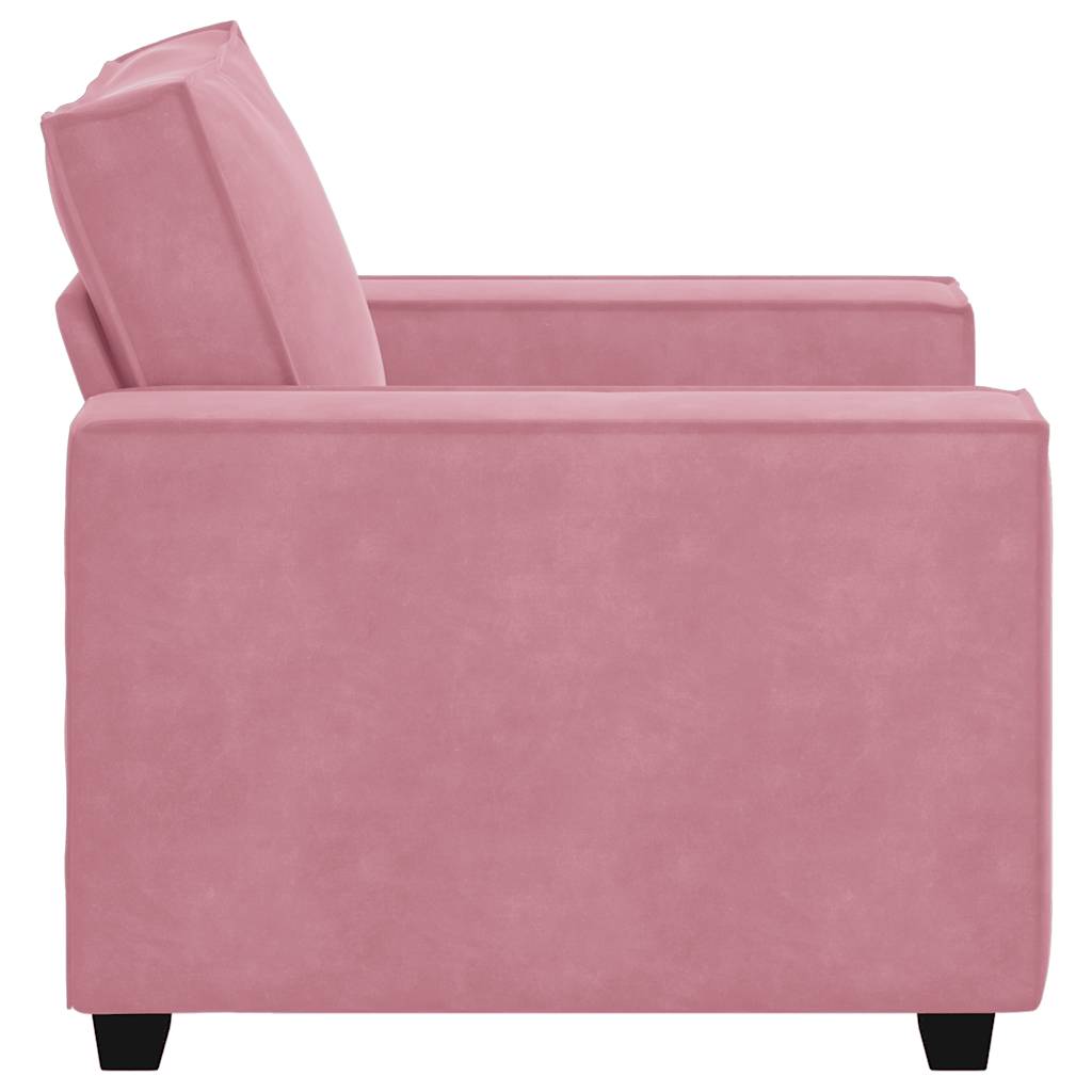 Fauteuil rose 60 cm velours