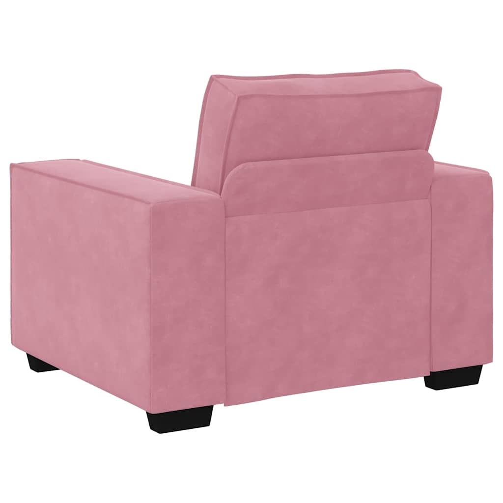 Fauteuil rose 60 cm velours