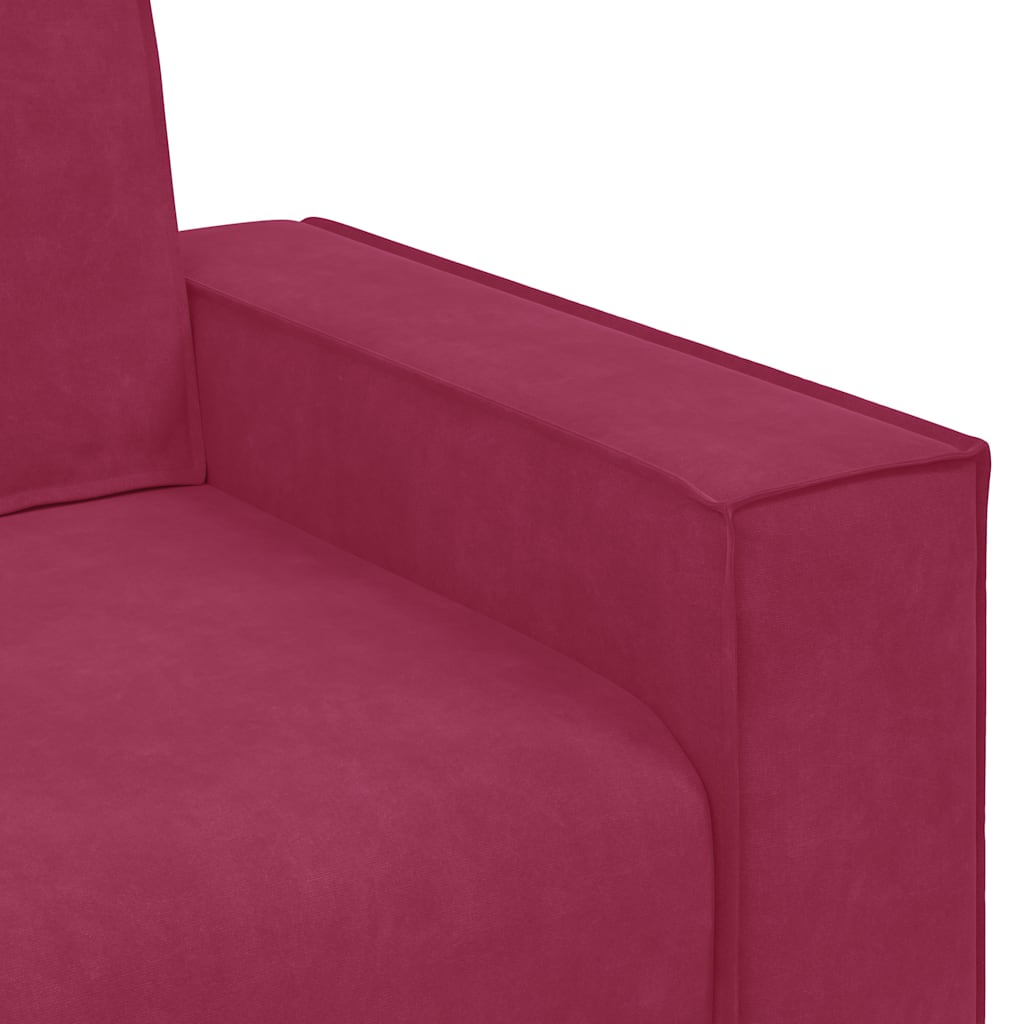 Fauteuil bordeaux 60 cm velours