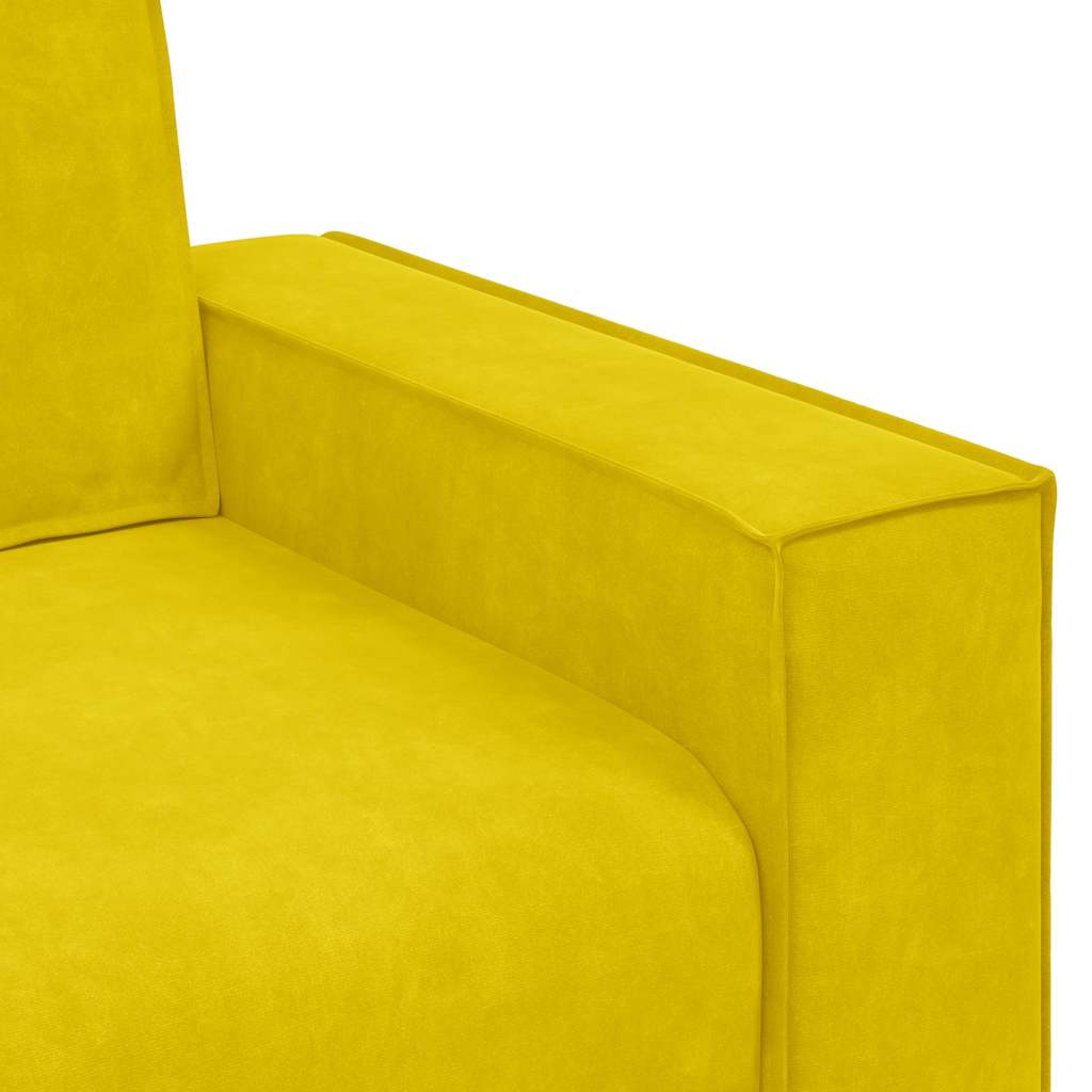 Fauteuil jaune 60 cm velours