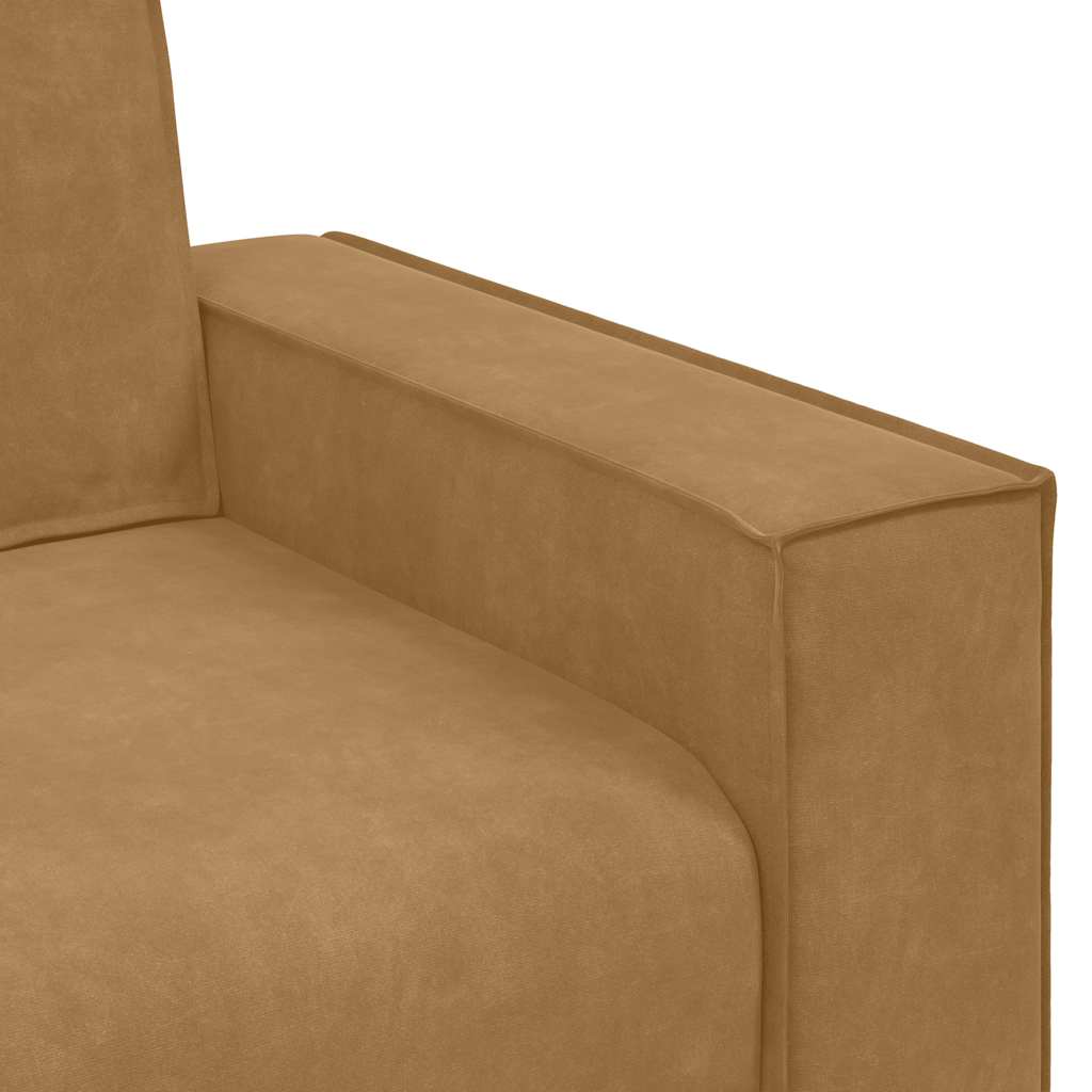 Fauteuil marron 60 cm velours