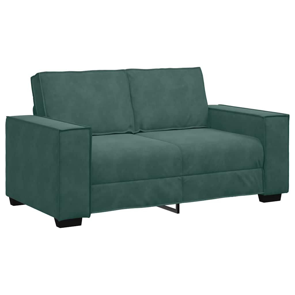 Canapé 2 places velours vert foncé 120 cm