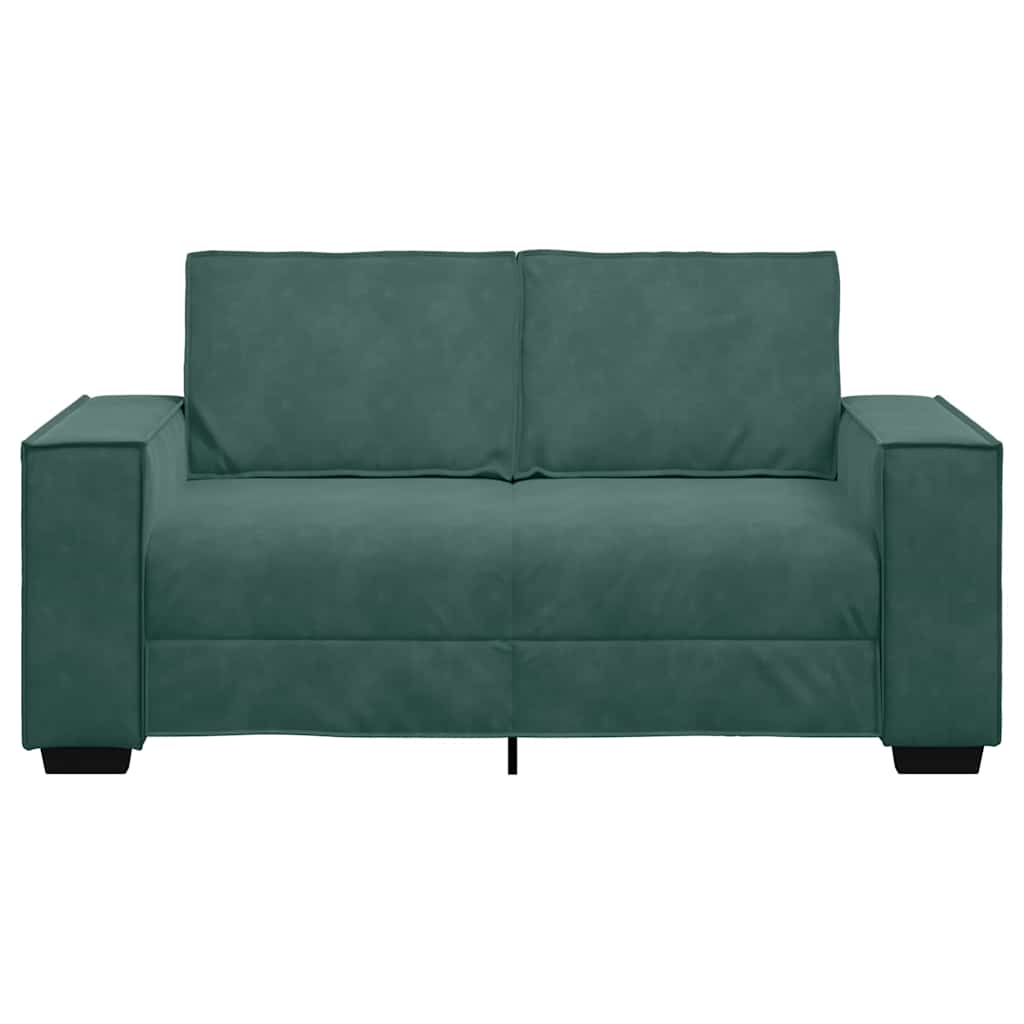 Canapé 2 places velours vert foncé 120 cm