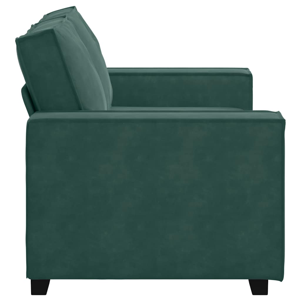 Canapé 2 places velours vert foncé 120 cm