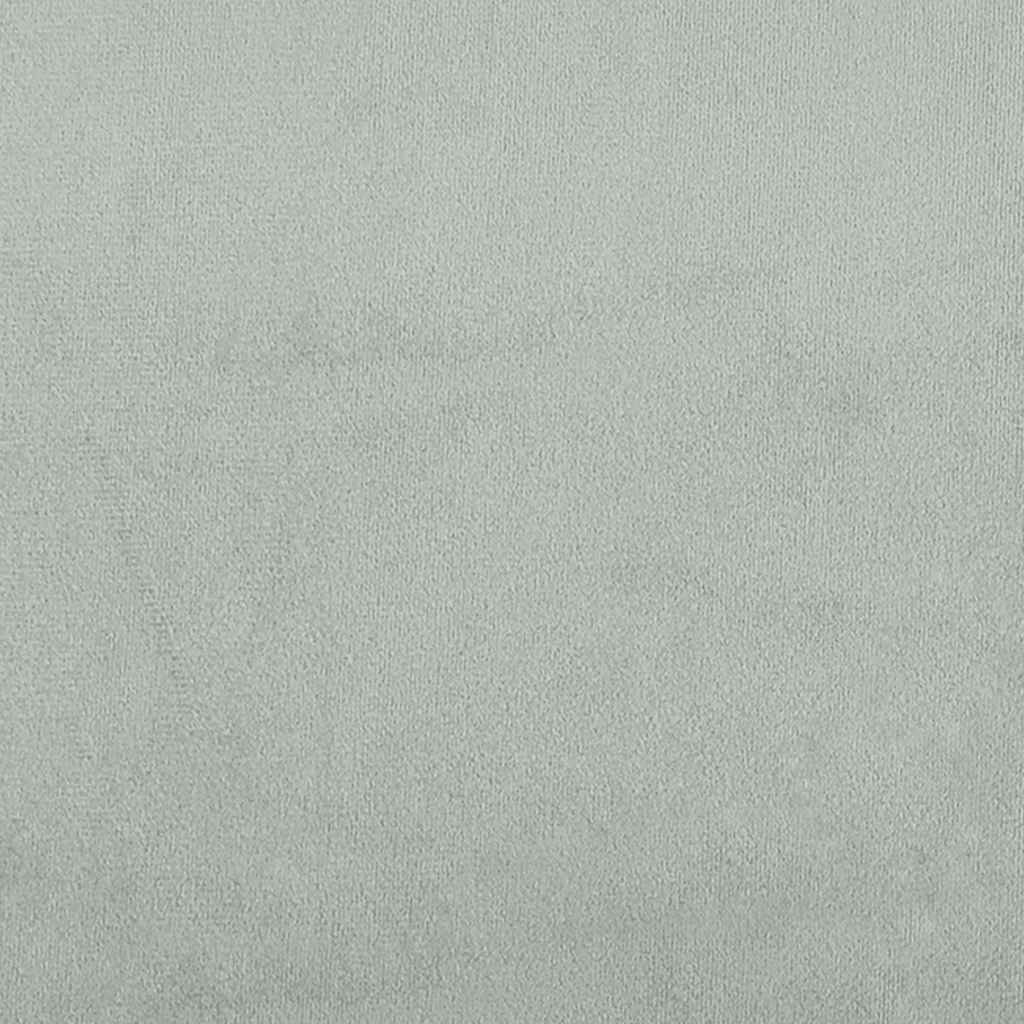 Canapé 2 places gris clair 140 cm velours