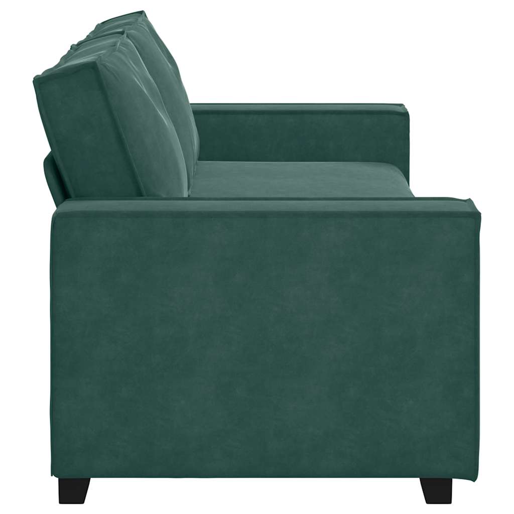 3-Sitzer-Sofa Dunkelgrün 180 cm Samt