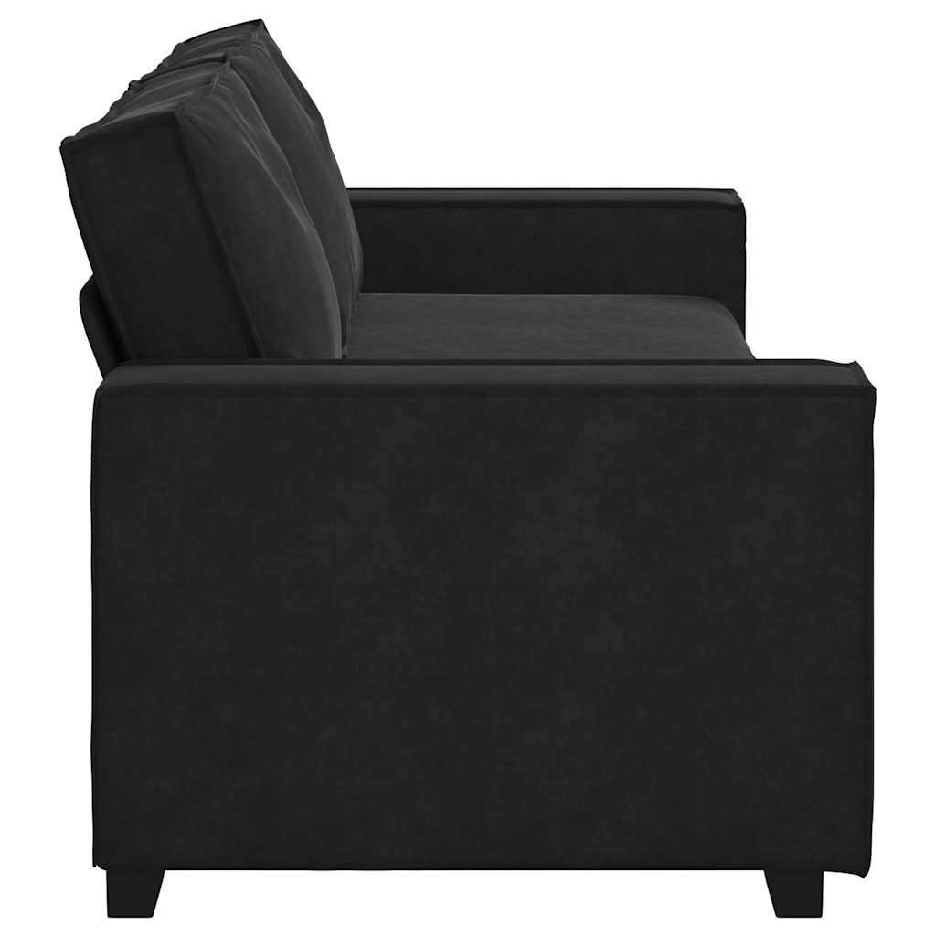 3-Sitzer-Sofa Schwarz 180 cm Samt