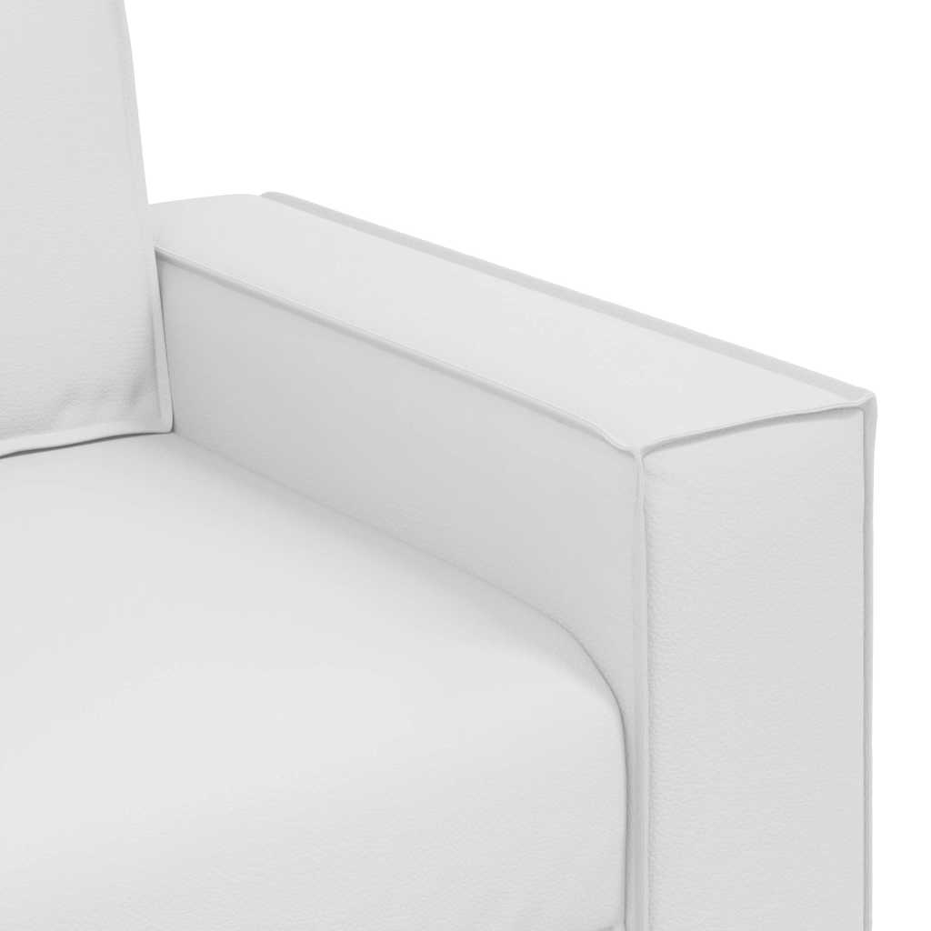 Liebesbank Sofa 140 cm mit Kissen Weiß Kunstleder