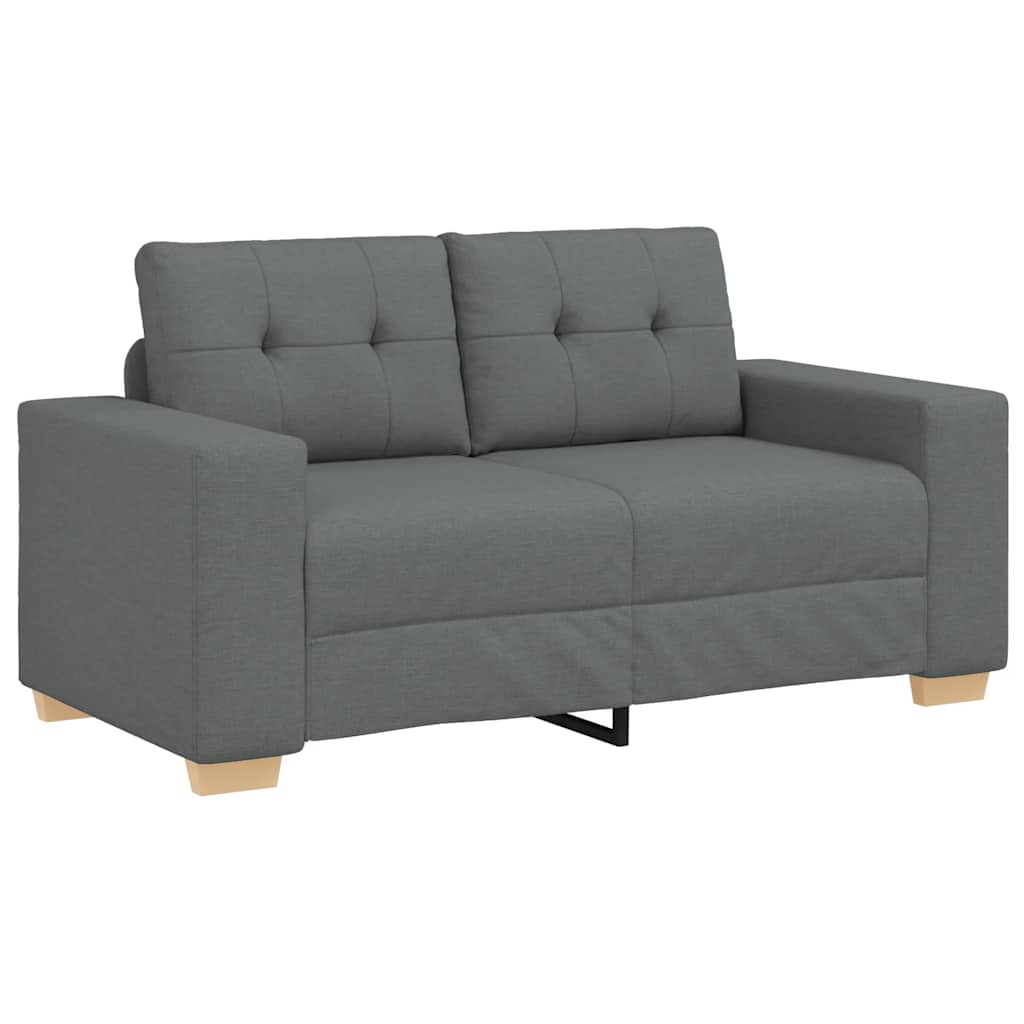 Canapé deux places en tissu gris foncé 120 cm