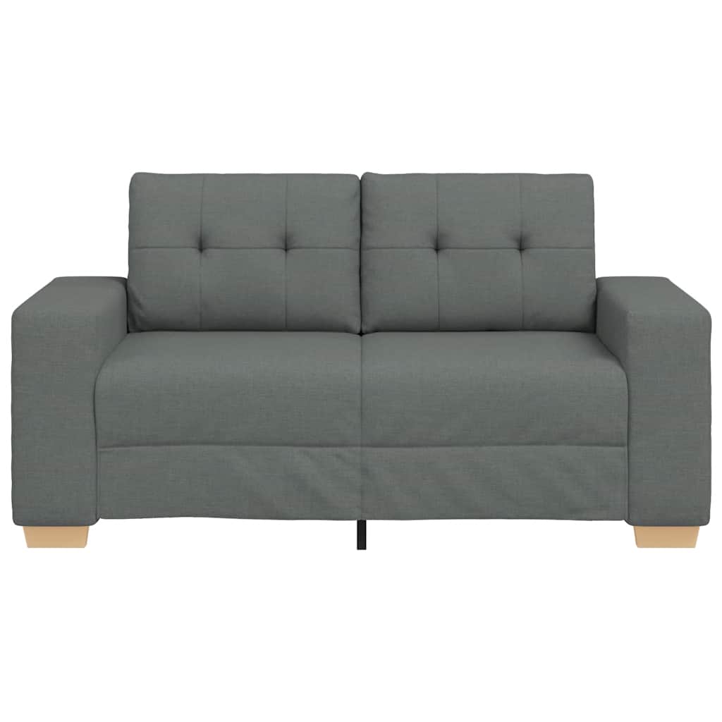 Canapé deux places en tissu gris foncé 120 cm