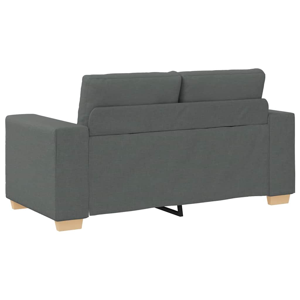 Canapé deux places en tissu gris foncé 120 cm