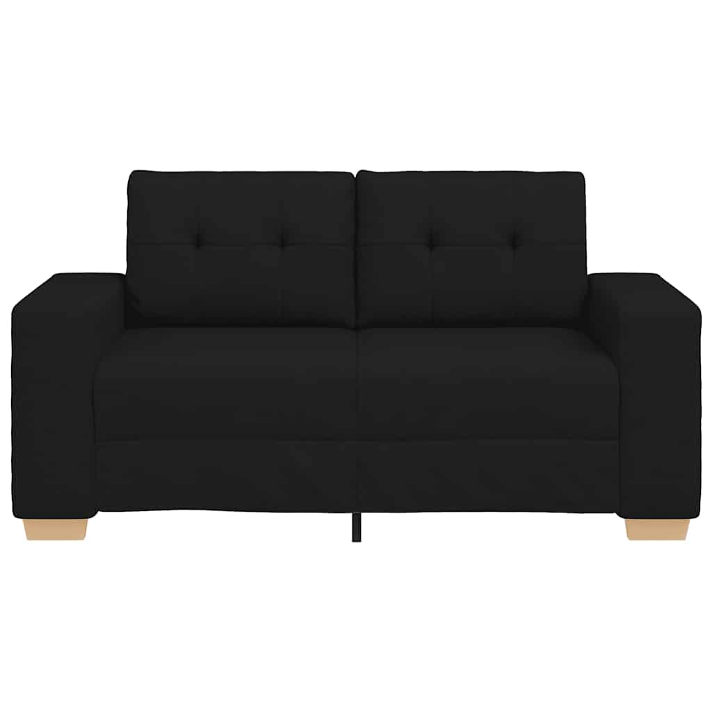 Canapé deux places en tissu noir 120 cm