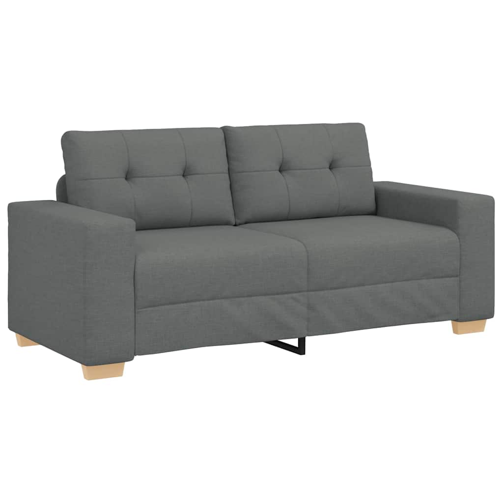 Canapé deux places gris foncé 140 cm tissu
