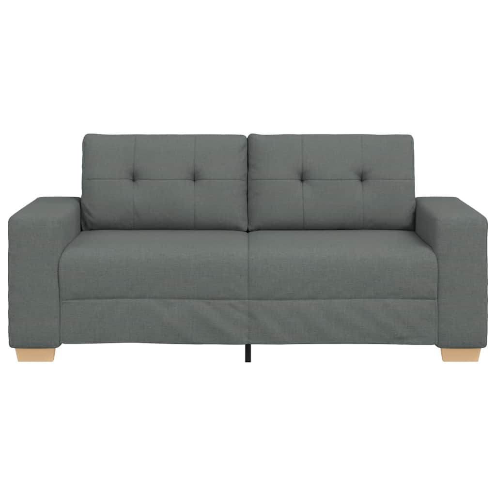 Canapé deux places gris foncé 140 cm tissu