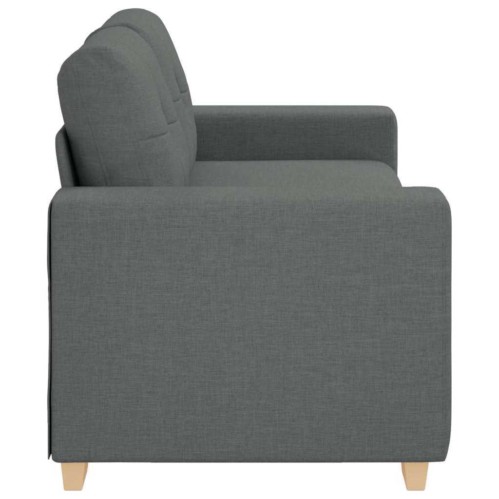 Canapé deux places gris foncé 140 cm tissu