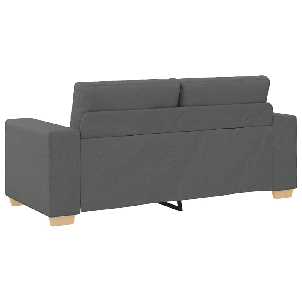 Canapé deux places gris foncé 140 cm tissu