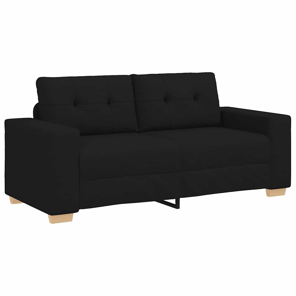 Canapé deux places en tissu noir 140 cm