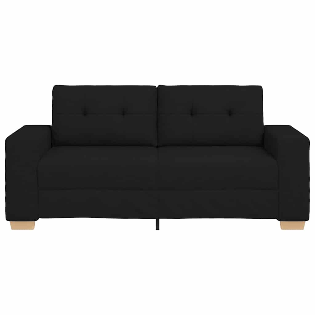 Canapé deux places en tissu noir 140 cm