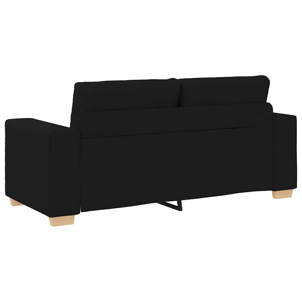 Canapé deux places en tissu noir 140 cm