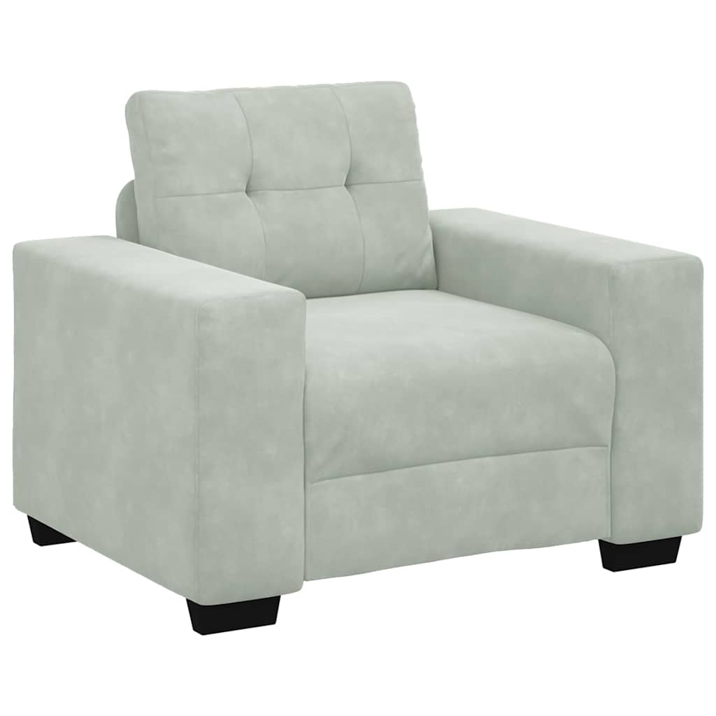 Sessel Hellgrau 60 cm Samt