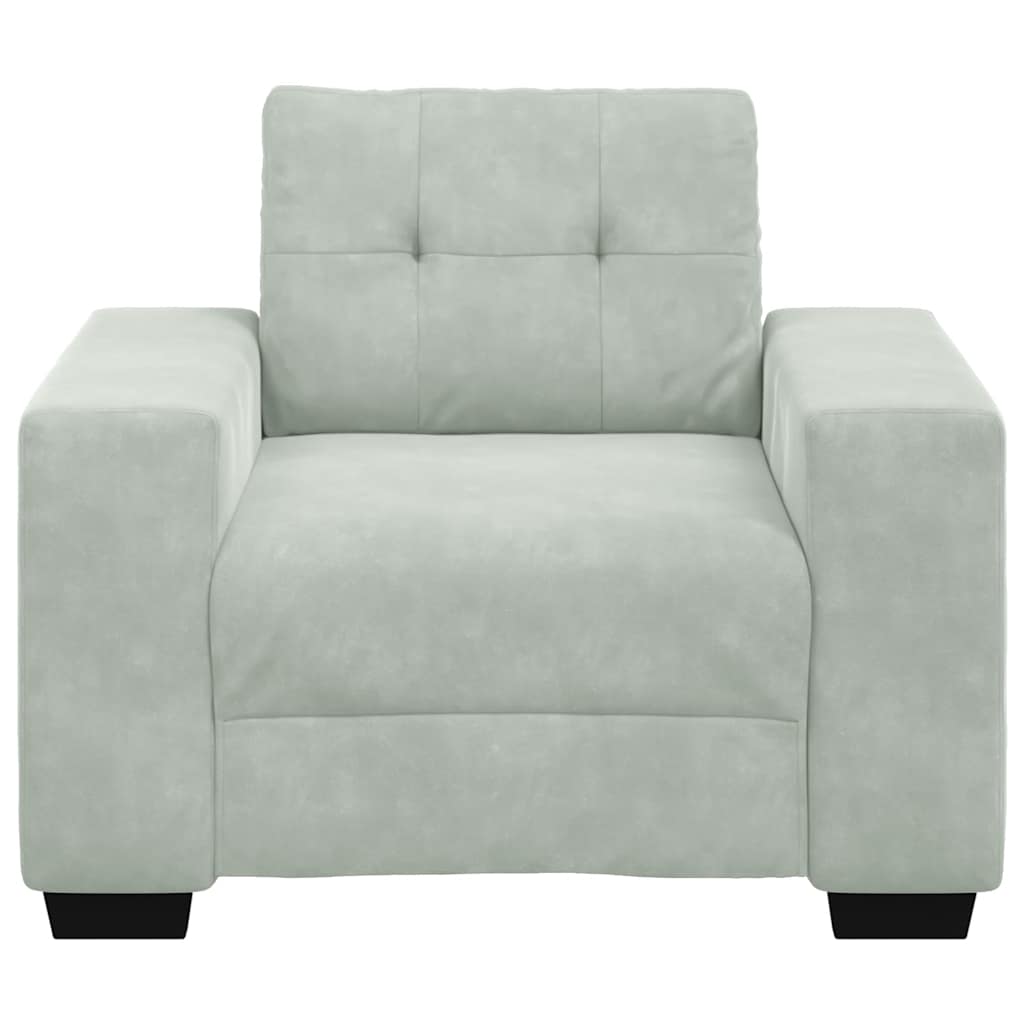 Sessel Hellgrau 60 cm Samt