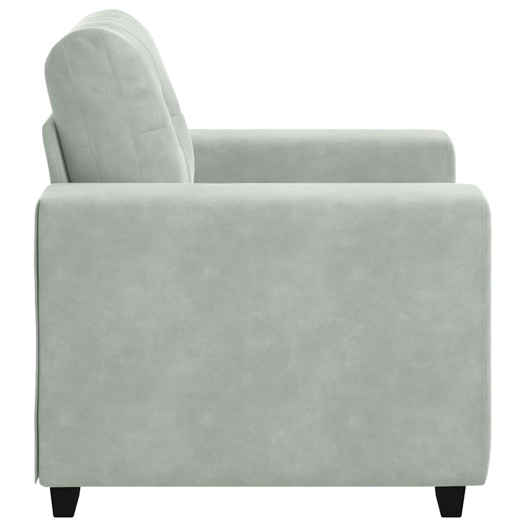 Sessel Hellgrau 60 cm Samt