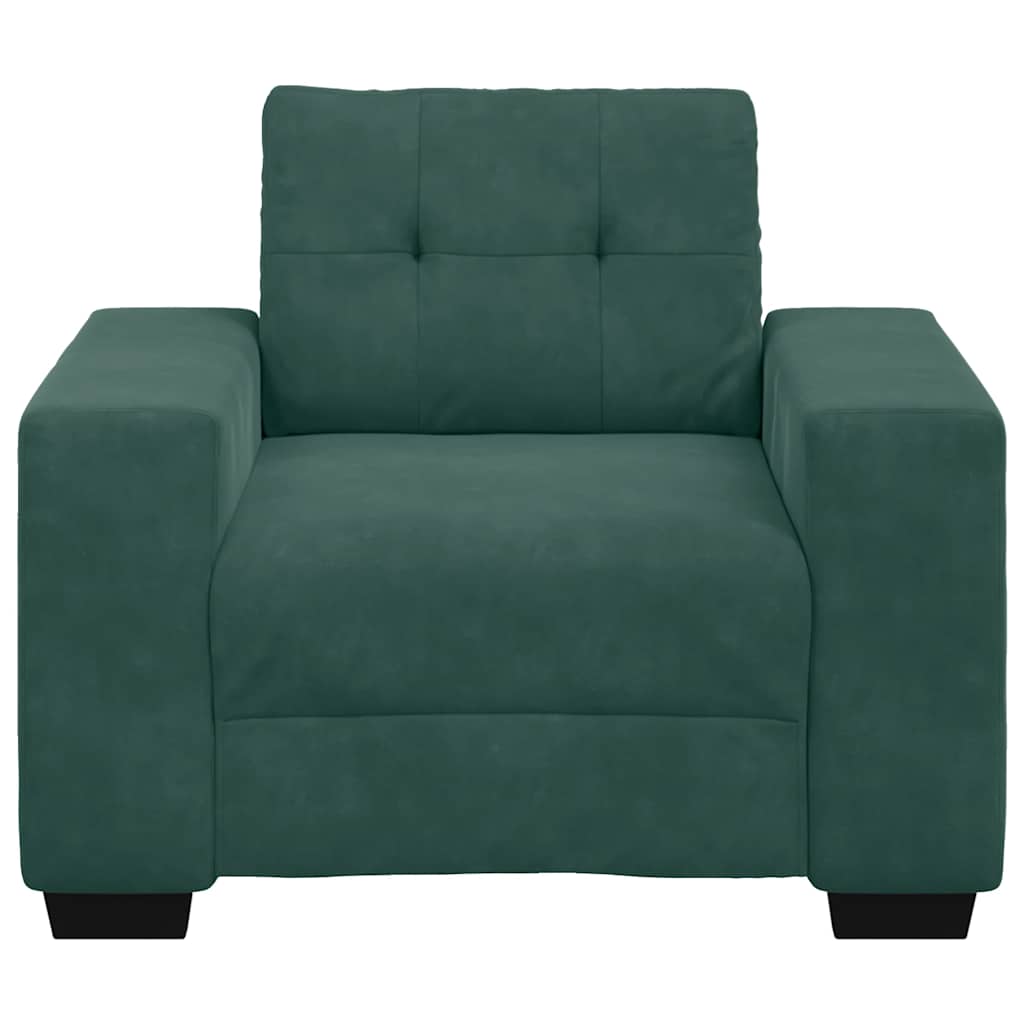 Fauteuil vert foncé 60 cm velours