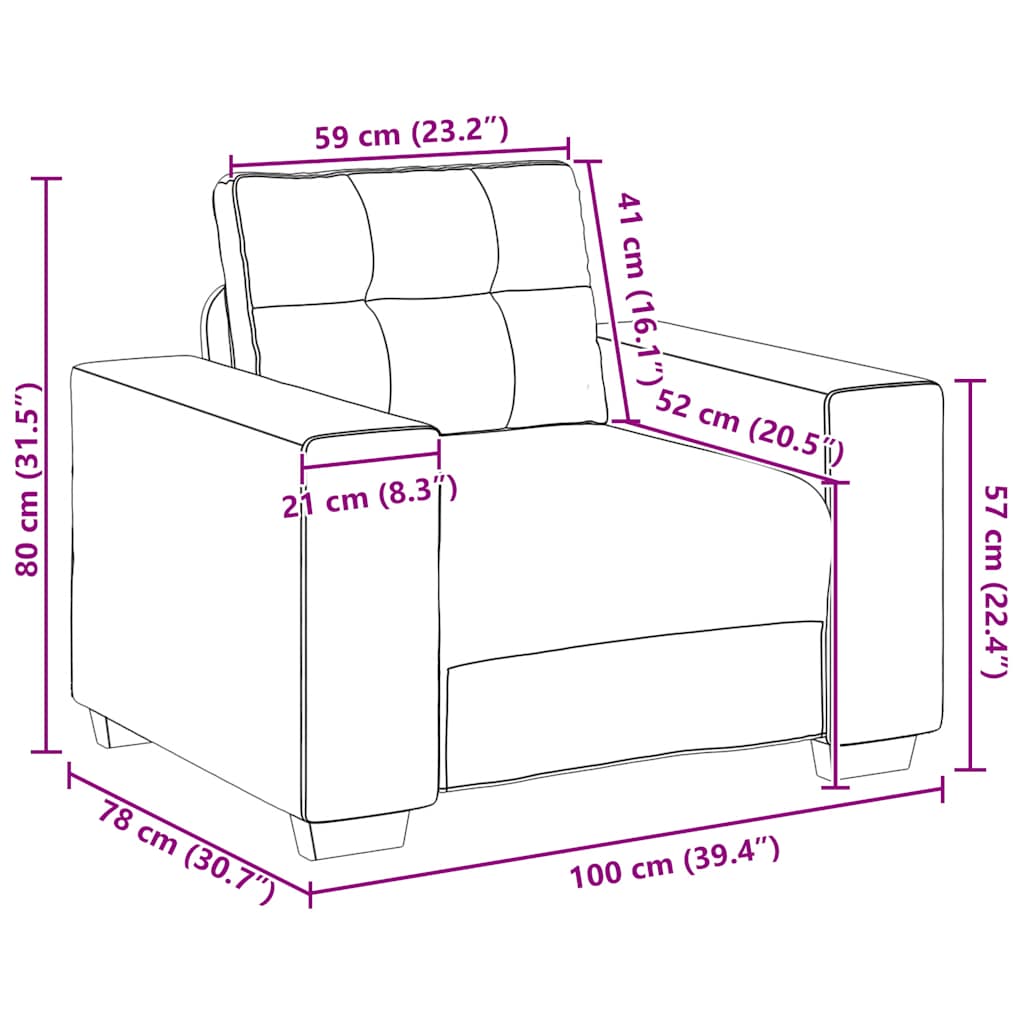 Fauteuil vert foncé 60 cm velours