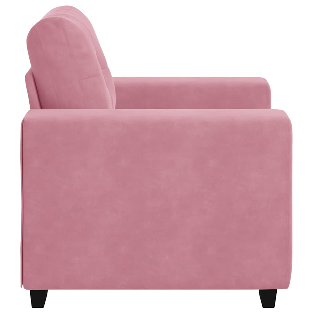 Fauteuil rose 60 cm velours